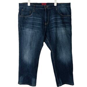 Foundry Flex Denim Jeans Mens 45x25 Altered Dark Wash Casual Big Size